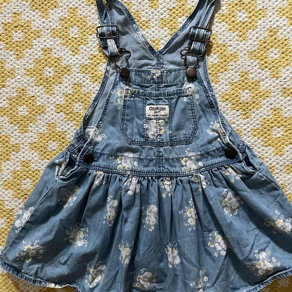 OshKosh B'gosh Denim Floral Kids Overalls